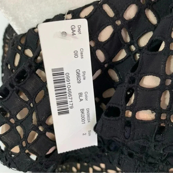 J. Crew Collection One-Shoulder Ruffle Dress Black In Eyelet Size 2 NWT - Picture 9 of 11